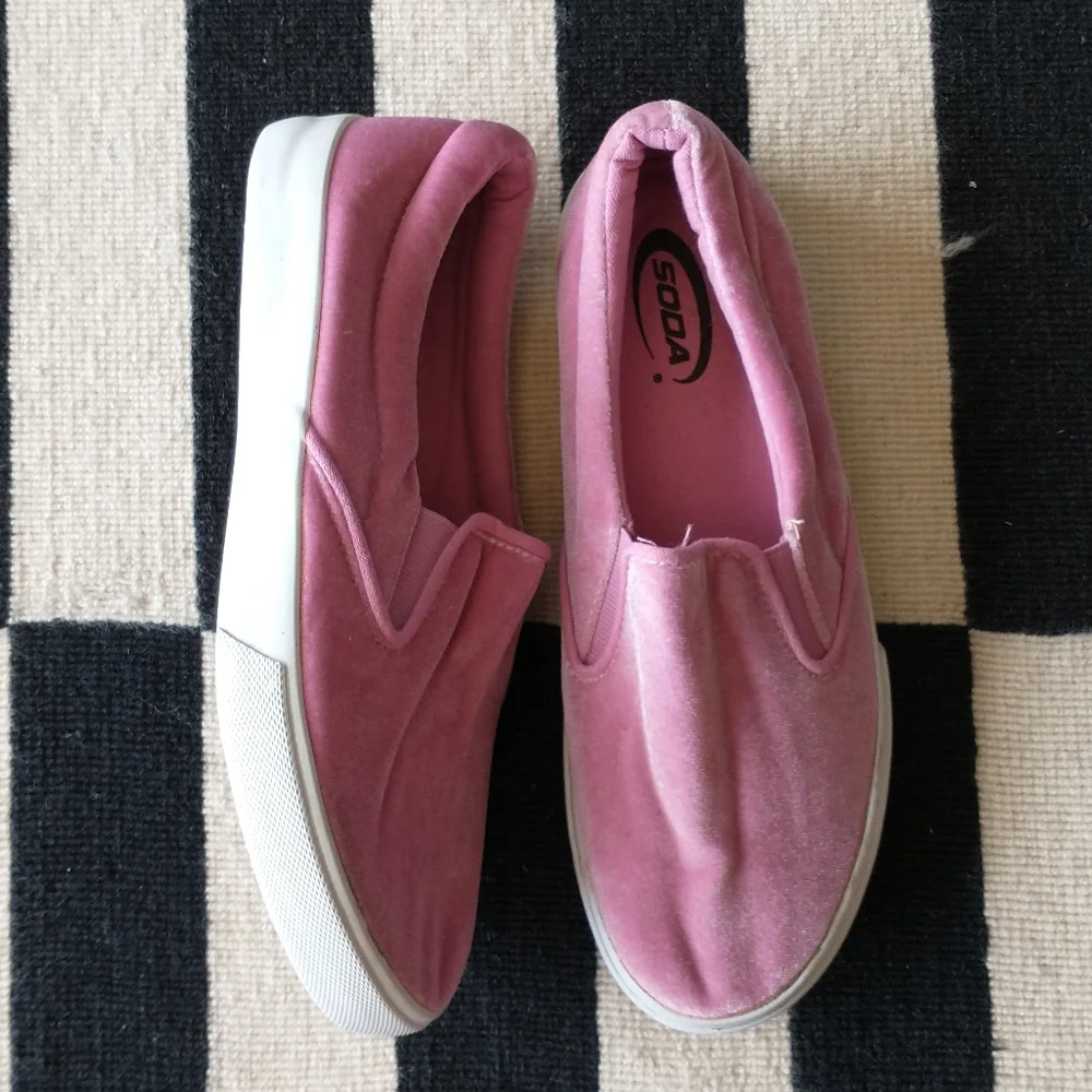 Velvet Slip ons - Picture 2 of 3